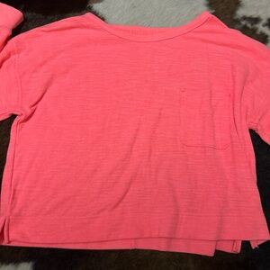 Aerie Vibrant Pink Short Sleeve Tee